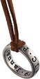 NWSOJ Leather Adjustable, Metal Uncharted 4 Nathan Drake Ring Necklace for Men Women.