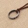 NWSOJ Leather Adjustable, Metal Uncharted 4 Nathan Drake Ring Necklace for Men Women.