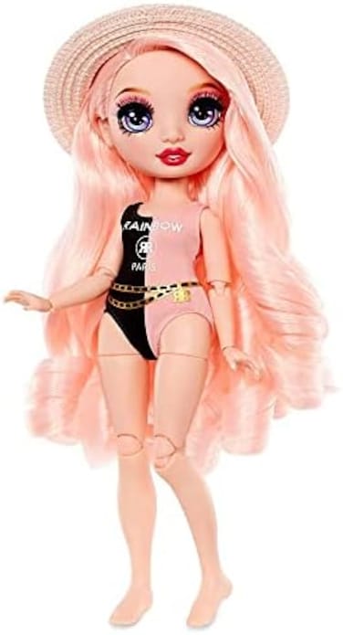 Rainbow High Pacific Coast Bella Parker- Pink Fashion Doll With 2 Designer Outfits, Pool Accessories Playset, Interchangeable Legs, Toys For Kids, Great Gift For Ages 6-12Years.