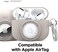 elago Instant Case Compatible with AirPods Pro, AirTag Compatible, Classic Design Camera Case, Key Ring Included [Tracking Device Not Included] (Stone.