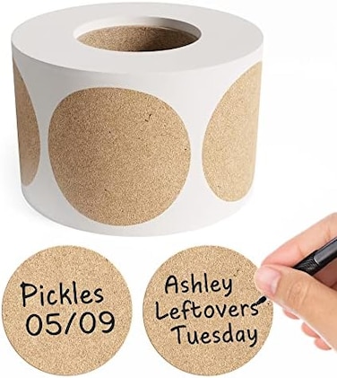 MESS Dissolvable Canning Labels for Jars &ndash; 200 Kraft Dissolvable Mason Jar Labels - Dissolvable Food Labels for Containers - Jam Homemade Canning Jar Labels Stickers - Removable Mason Jar Labels 1. 5