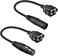 GELRHONR 1 Pair XLR 3pin to RJ45 Female Adapter Cable,XLR Male to RJ45 Network Connector Extension Cable Use Cat5 Ethernet for DMX-CON Controller Series-1. 1Ft.