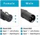 GELRHONR 1 Pair XLR 3pin to RJ45 Female Adapter Cable,XLR Male to RJ45 Network Connector Extension Cable Use Cat5 Ethernet for DMX-CON Controller Series-1. 1Ft.