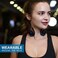 RTUSIA Small Bluetooth Headphones Wrap Around Head - Sports Wireless Headset with Built in Microphone and Crystal-Clear Sound, Foldable and Carried in The Purse, and 12-Hour Battery Life, Blue.