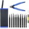 Ainiv Precision Tweezers Set, 11PCS Anti-Static ESD Tweezers Set with 1PCS Micro Wire Cutter for Modeling, Electronic Repair, Handicraft, Laboratory, Jewelry Manufacturing, Hobby etc.
