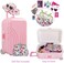 Windolls 18 Inch Doll Suitcase Travel Luggage Play Set - Clothes Accessories, Travel Carrier Storage, Case, Hat, Sunglasses, Camera, Pillow, Toy Pet, and More.