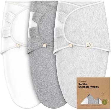 KeaBabies Unisex Baby Keababies Baby Swaddle Wrap with Zipper (pack of 3.