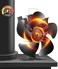 Xmasneed Wood Stove Fan, Fireplace Fan for Wood Burning Stove, Heat Powered fan, Wood Stove Accessories, Quiet Operation Circulating Warm Air, (Include Magnetic Thermometer(5-Blade.