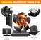 Xmasneed Wood Stove Fan, Fireplace Fan for Wood Burning Stove, Heat Powered fan, Wood Stove Accessories, Quiet Operation Circulating Warm Air, (Include Magnetic Thermometer(5-Blade.
