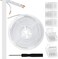RGBZONE 32. 8ft 4 Pin RGB Extension Cable Wire Cord and 5Pcs 4 Pin LED Light Strip Connectors Strip to Wire Quick Connection for 10mm Wide Waterproof or Non-Waterproof 5050 3528 LED RGB Strip Light.
