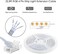RGBZONE 32. 8ft 4 Pin RGB Extension Cable Wire Cord and 5Pcs 4 Pin LED Light Strip Connectors Strip to Wire Quick Connection for 10mm Wide Waterproof or Non-Waterproof 5050 3528 LED RGB Strip Light.