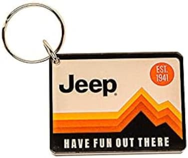 Jeep Have Fun Out There Logo Acrylic Keychain.