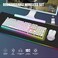 RedThunder K10 Wireless Gaming Keyboard and Mouse Combo, LED Backlit Rechargeable 3800mAh Battery, Mechanical Feel Anti-ghosting Keyboard7D 3200DPI Mice for PC Gamer (White.