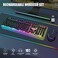 RedThunder K10 Wireless Gaming Keyboard and Mouse Combo, LED Backlit Rechargeable 3800mAh Battery, Mechanical Feel Anti-ghosting Keyboard7D 3200DPI Mice for PC Gamer (Black.