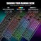 RedThunder K10 Wireless Gaming Keyboard and Mouse Combo, LED Backlit Rechargeable 3800mAh Battery, Mechanical Feel Anti-ghosting Keyboard7D 3200DPI Mice for PC Gamer (Black.