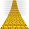 Chuangdi 4. 5 x 9 Feet Yellow Brick Road Runner Novelty Aisle Floor Runner Brick Wall Backdrop, Princess Decorations Party Supplies for Halloween Cosplay Party (1 Piece.