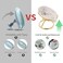 Dobbyby Leaf-Shaped Ceramic Soap Dish with Drain, Soap Holder, Soap Saver, Soap Tray, Bar Soap Holder, Easy Cleaning, for Shower Bathroom Kitchen Sink Bathtub, Pro-Environment White.