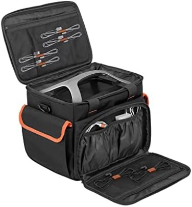 Trunab Carrying Case Compatible with ECOFLOW River/River Pro, Storage Bag with Waterproof Bottom and Front Pockets for Charging Cable and Accessories.
