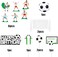 BANBALLON 14 PCS Soccer Cake Topper Decorations - 5. 8cm Ball Model Player Cake Decorations for Soccer Theme Party, Football Theme Party, Men Boy Birthday Party, Sport Party.