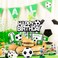 BANBALLON 14 PCS Soccer Cake Topper Decorations - 5. 8cm Ball Model Player Cake Decorations for Soccer Theme Party, Football Theme Party, Men Boy Birthday Party, Sport Party.