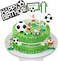 BANBALLON 14 PCS Soccer Cake Topper Decorations - 5. 8cm Ball Model Player Cake Decorations for Soccer Theme Party, Football Theme Party, Men Boy Birthday Party, Sport Party.