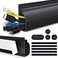ZhiYo Cable Management Under Desk (31. 5in J Channel 2x15. 7inSelf Adhesive Cable Raceways Cable Channel, Easy to Install Cord Cover Cable Hider Desk Cord Organizer Electrical Cord Management Black.