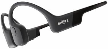 SHOKZ OpenRun Wireless Bone Conduction Headphones, Open-Ear Bluetooth Earphones with Mic, Waterproof Sports Headset with 8H Playtime for Running Workout(Black.