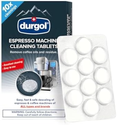 Durgol Espresso Machine and Coffee Maker Cleaning Tablets, 10 count.