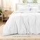 Bare Home Sandwashed Bedding Duvet Cover Oversized King Size - Premium 1800 Collection Duvet Set - Cooling Duvet Cover - Super Soft Duvet Covers (Oversized King, Sandwashed White.