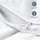Bare Home Sandwashed Bedding Duvet Cover Oversized King Size - Premium 1800 Collection Duvet Set - Cooling Duvet Cover - Super Soft Duvet Covers (Oversized King, Sandwashed White.