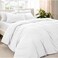 Bare Home Sandwashed Bedding Duvet Cover Oversized King Size - Premium 1800 Collection Duvet Set - Cooling Duvet Cover - Super Soft Duvet Covers (Oversized King, Sandwashed White.