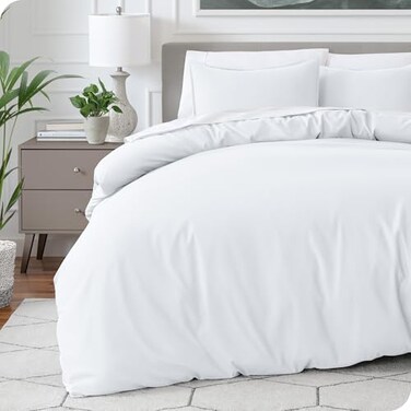 Bare Home Duvet Cover Oversized King Size - Premium 1800 Super Soft Duvet Covers Collection - Lightweight, Cooling Duvet Cover - Soft Breathable Bedding Duvet Cover (Oversized King, White.