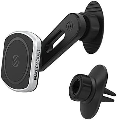 حامل الهاتف المغناطيسي للسيارة Scosche MP2ODVM-XTSP MagicMount Pro2 Dash/Vent/Window 4-in-1 متوافق مع MagSafe، وأجهزة iPhone، وGalaxy، وPixel، وجميع الهواتف الذكية.