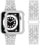 wutwuk Compatible Bling Apple Watch Strap Series 10 9 8 7 6 5 4 3 2 1 46mm 45mm 44mm 42mm 41mm 40mm 38mm,Sparkling Stainless Steel Replacement iWatch Strap pour Apple Watch Series 10 9 8 7 6 5 4 3 2 1