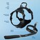 Voyager Dog Harness Dual Leash Attachment No-Pull Control Adjustable Soft but Strong Pet Harness for Medium and Large Dogs with 3M Reflective Technology - Harness Leash Set (Black, XS.