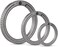 KeyUnity KA12BK Titanium Flat Key Rings 33/25/17. 5mm for Key Carabiner (There are many variants, the number of key rings depends on the main picture.