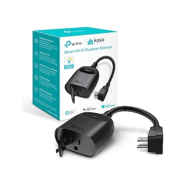 Kasa Smart Outdoor Dimmer Plug, IP64 Plug- in Dimmer for Outdoor String Lights, Compatible with Alexa, Google AssistantThings, Long Wi-Fi Range 2. 4Ghz, No Hub Required, ETL Certified(KP405.