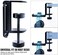 APPHOME 2Pack Upgrade Foldable Headphone Stand Under Desk PC Gaming Headset Hanger Holder Hook Clamp with Built in Cable Clip Organizer Space Save Mount Fold Upward Not in Use, Universal Fit, Black.