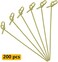 BLUE TOP Bamboo Cocktail Picks 200 PCS Bamboo Skewers 4 Inch with Looped Knot, Food Picks,Party Toothpicks for Appetizers,Cocktail Drinks,Barbecue Snacks,Club Sandwiches.