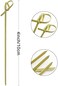 BLUE TOP Bamboo Cocktail Picks 200 PCS Bamboo Skewers 4 Inch with Looped Knot, Food Picks,Party Toothpicks for Appetizers,Cocktail Drinks,Barbecue Snacks,Club Sandwiches.