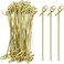 BLUE TOP Bamboo Cocktail Picks 200 PCS Bamboo Skewers 4 Inch with Looped Knot, Food Picks,Party Toothpicks for Appetizers,Cocktail Drinks,Barbecue Snacks,Club Sandwiches.