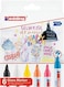edding 95 glass marker - multi-coloured - 6 glass pens - round nib 1. 5-3 mm - washable window marker pen - for writing and marking on glass surfaces, windows, glassboards, whiteboards - dry-wipeable.