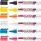 edding 95 glass marker - multi-coloured - 6 glass pens - round nib 1. 5-3 mm - washable window marker pen - for writing and marking on glass surfaces, windows, glassboards, whiteboards - dry-wipeable.
