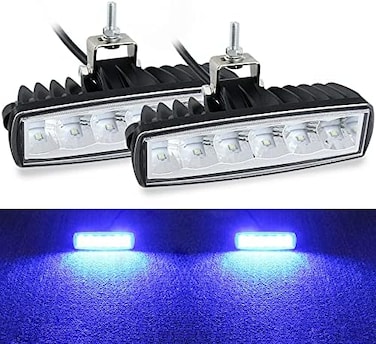 مصابيح ضباب LED زرقاء للقيادة من STDYSUN، مصابيح أمان للرافعات الشوكية، قطعتان، 30 واط، 6 بوصات، مقاومة للماء، مصابيح عمل إضافية، مصابيح قوارب، مصابيح صيد، مناسبة للشاحنات والجرارات وسيارات الجيب والم