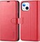 TUCCH Wallet Case for iPhone 13 6. 1-inch 5G, [RFID Blocking] Card Slots Holder Stand [Shockproof TPU Interior Case] PU Leather Magnetic Protective Flip Cover Compatible with iPhone 13 6. 1" 2021, Red