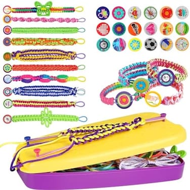 Topdiaos Friendship Bracelet Making Kit Toys, Ages 6 7 8 9 10 11 12 Year Old Girls Gifts Ideas, Birthday Present for Teen Girl, Arts and Crafts String Maker Tool, Bracelet DIY, Kids Travel Activity Se