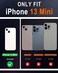 SHIELDON Case for iPhone 13 Mini 5G, Genuine Leather Wallet Folio Magnetic Closure RFID Blocking Card Slots Kickstand Full Protection Case Compatible with iPhone 13 Mini (5. 4", 2021- Brown.