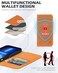 SHIELDON Case for iPhone 13 Mini 5G, Genuine Leather Wallet Folio Magnetic Closure RFID Blocking Card Slots Kickstand Full Protection Case Compatible with iPhone 13 Mini (5. 4", 2021- Brown.