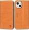 SHIELDON Case for iPhone 13 Mini 5G, Genuine Leather Wallet Folio Magnetic Closure RFID Blocking Card Slots Kickstand Full Protection Case Compatible with iPhone 13 Mini (5. 4", 2021- Brown.