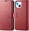 TUCCH Case for iPhone 13 Wallet Case, [RFID Blocking] [Card Slot] Stand with [Shockproof TPU Interior Case] PU Leather Magnetic Protective Flip Cover Compatible with iPhone 13 6. 1-inch 2021, Dark Red